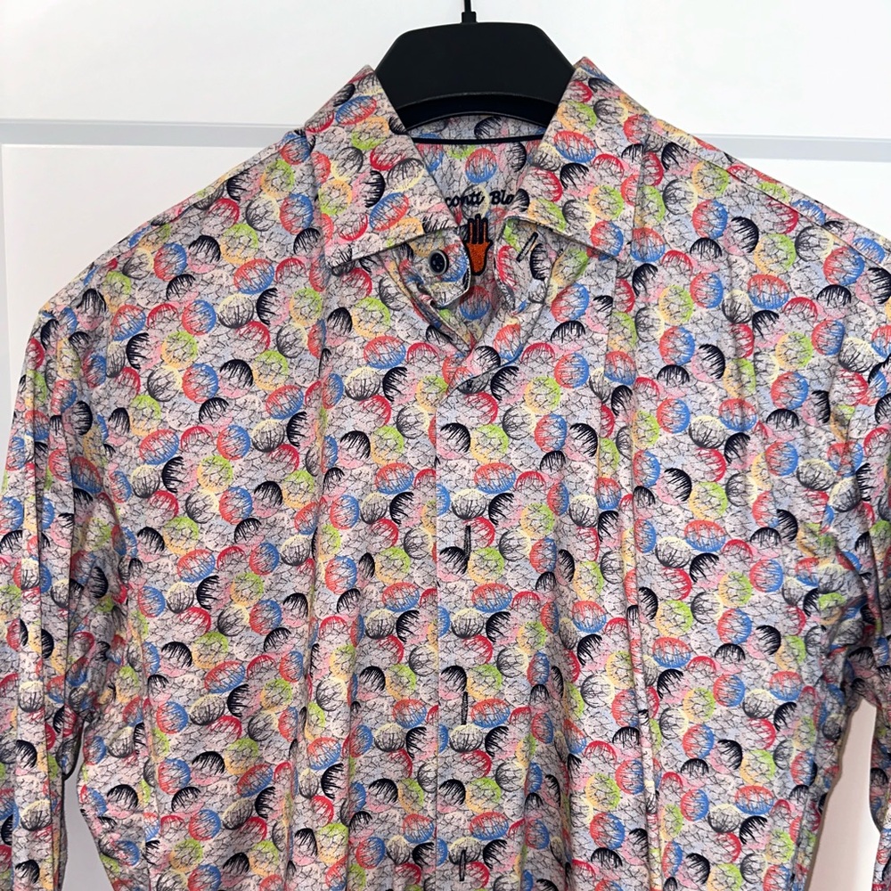 Viscontti Black men’s dress shirt. Medium. Like new.